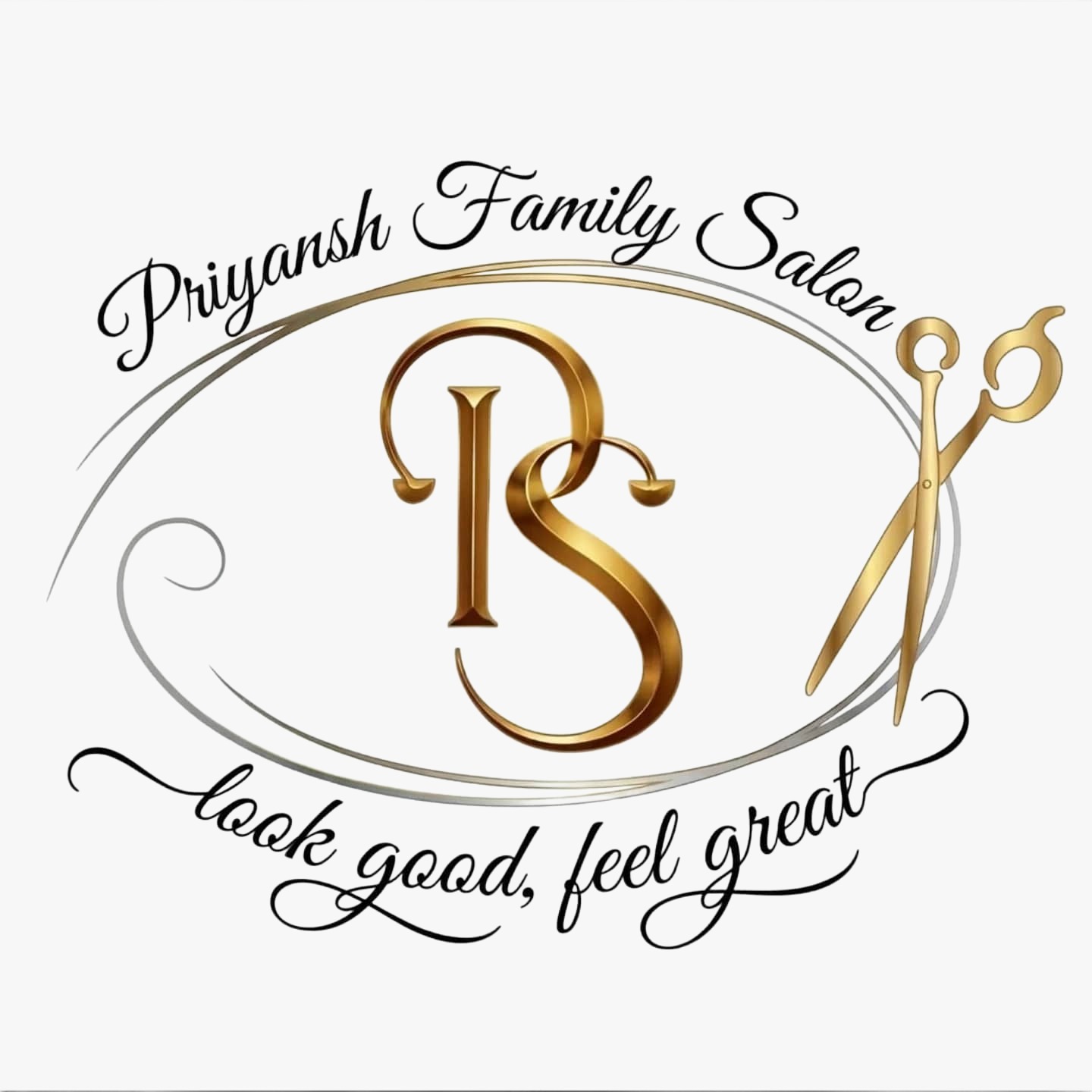 Priyansh Family Salon Logo
